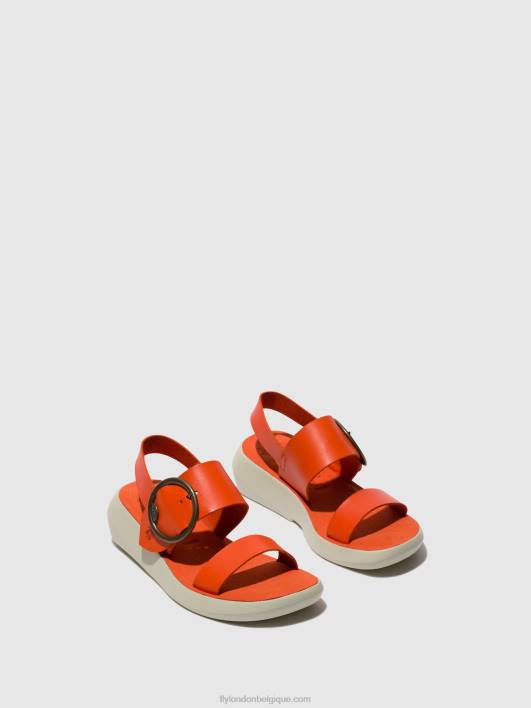 sandales à bride arrière bani739 Fly London femmes corail 0FBB587