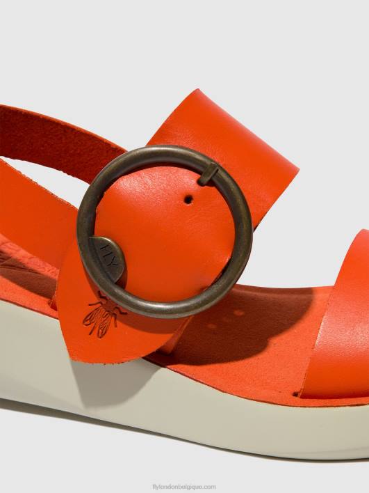 sandales à bride arrière bani739 Fly London femmes corail 0FBB587