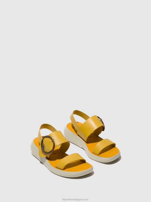 sandales à bride arrière bani739 Fly London femmes moutarde 0FBB469
