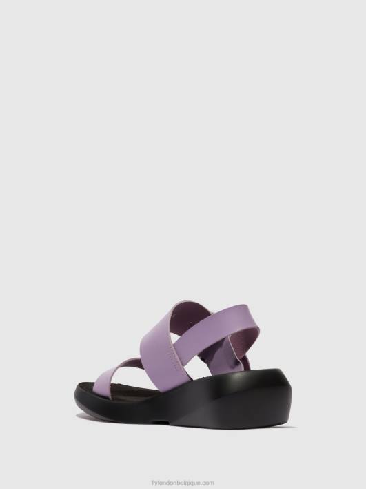 sandales à bride arrière bani739 Fly London femmes violet 0FBB470