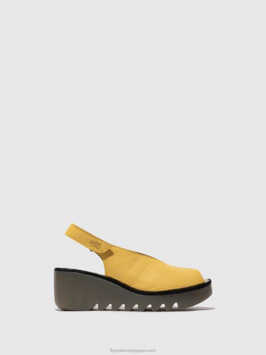 sandales à bride arrière baye386 Fly London femmes jaune 0FBB466