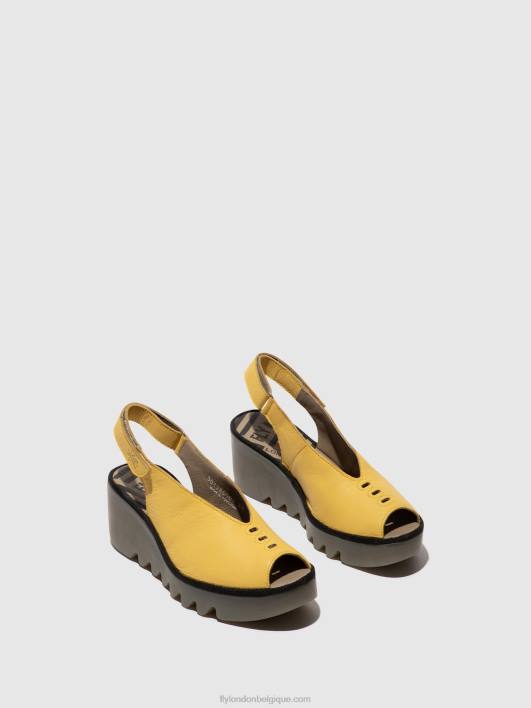 sandales à bride arrière baye386 Fly London femmes jaune 0FBB466