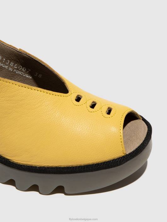 sandales à bride arrière baye386 Fly London femmes jaune 0FBB466