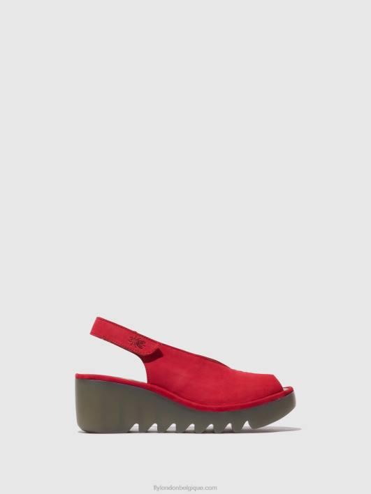 sandales à bride arrière baye386 Fly London femmes rouge à lèvres rouge 0FBB580