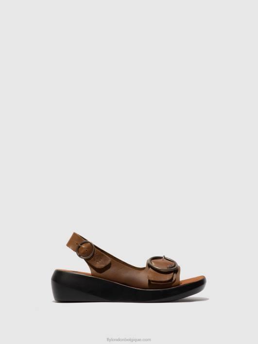 sandales à bride arrière berk754 Fly London femmes chameau de bride 0FBB602