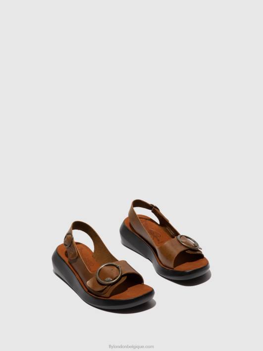 sandales à bride arrière berk754 Fly London femmes chameau de bride 0FBB602