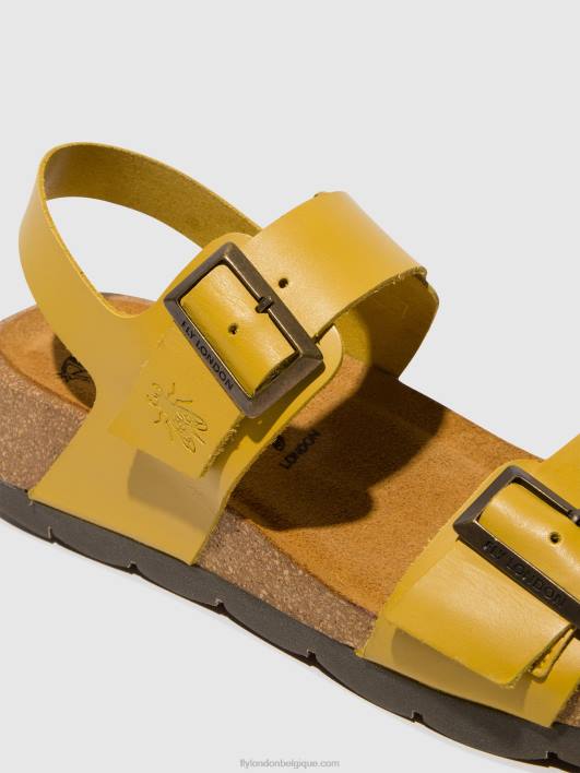 sandales à bride arrière ceke722 Fly London femmes moutarde 0FBB461