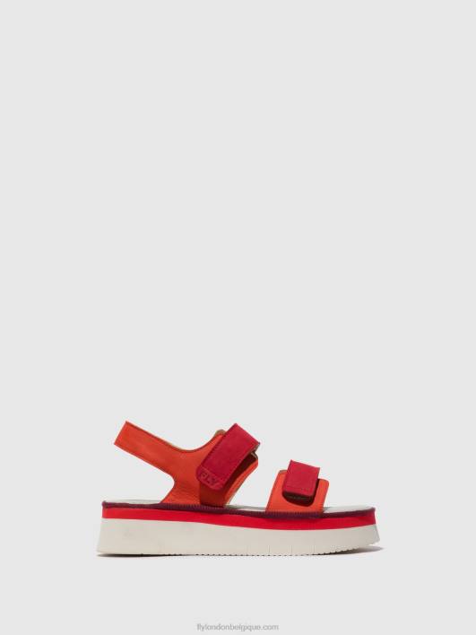 sandales à bride arrière cori377 Fly London femmes diable rouge/rouge à lèvres 0FBB577