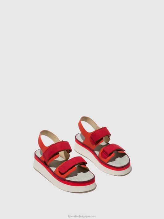 sandales à bride arrière cori377 Fly London femmes diable rouge/rouge à lèvres 0FBB577