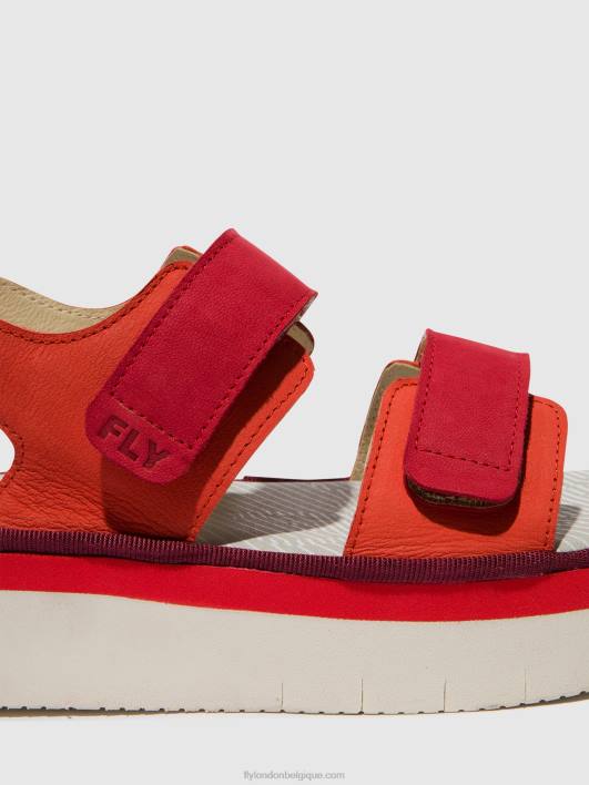 sandales à bride arrière cori377 Fly London femmes diable rouge/rouge à lèvres 0FBB577
