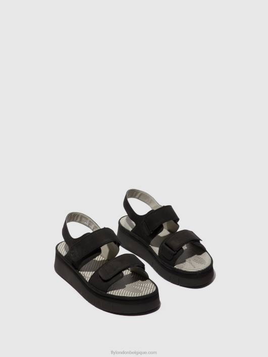 sandales à bride arrière cori377 Fly London femmes noir 0FBB579