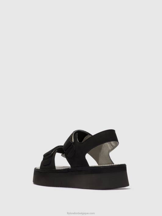 sandales à bride arrière cori377 Fly London femmes noir 0FBB579