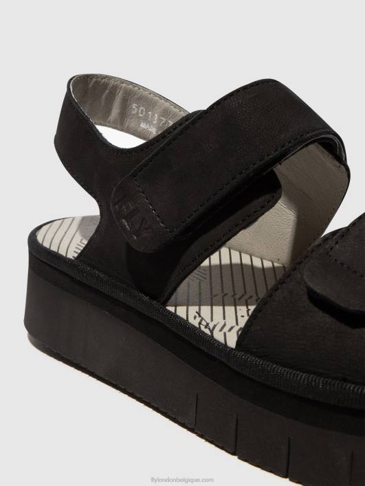 sandales à bride arrière cori377 Fly London femmes noir 0FBB579
