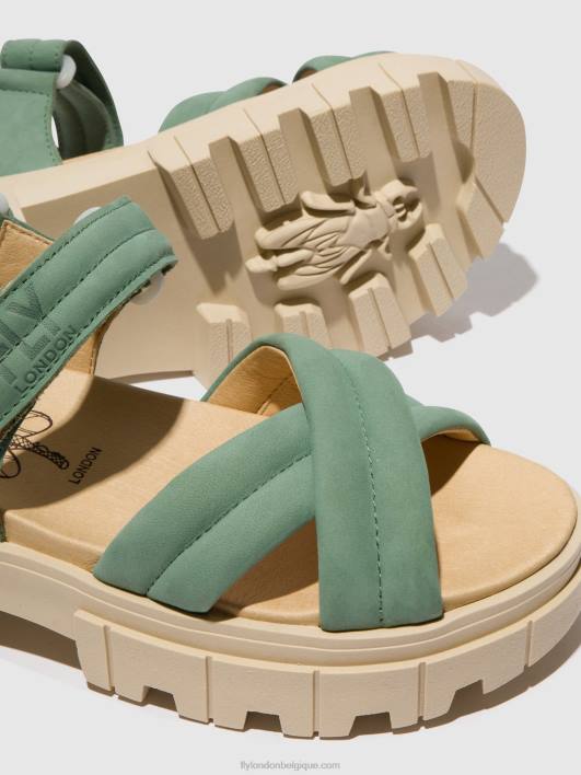 sandales à bride arrière jada854 Fly London femmes Vert Jade 0FBB546