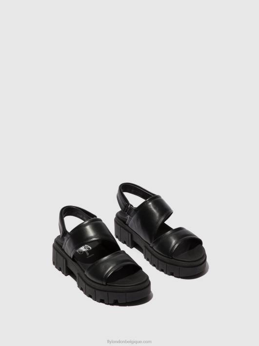 sandales à bride arrière jira865 Fly London femmes noir 0FBB542