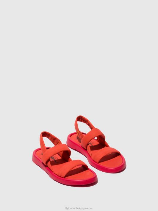 sandales à bride arrière tera873 Fly London femmes diable rouge 0FBB540