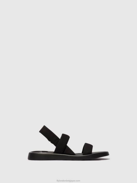 sandales à bride arrière tera873 Fly London femmes noir 0FBB538
