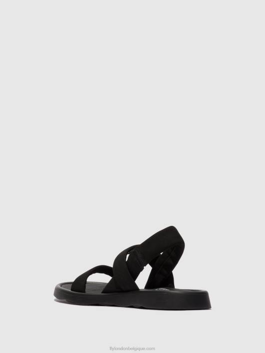 sandales à bride arrière tera873 Fly London femmes noir 0FBB538