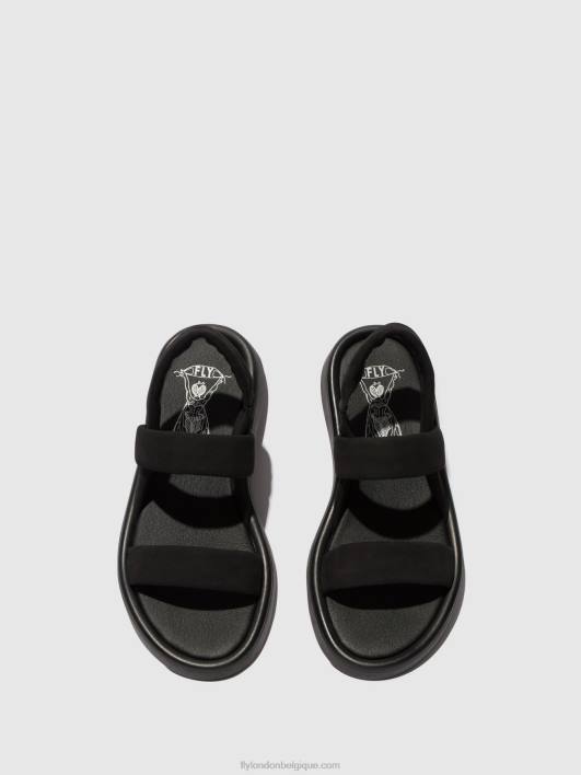 sandales à bride arrière tera873 Fly London femmes noir 0FBB538