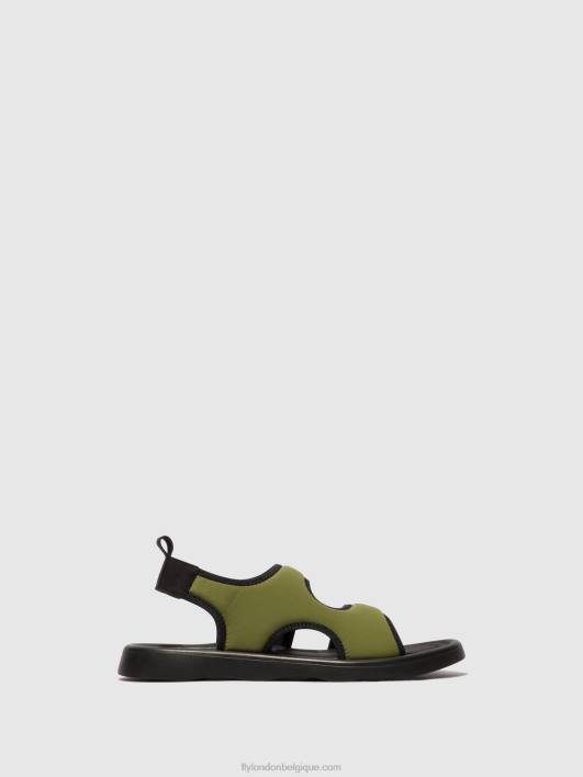 sandales à bride arrière treq930 Fly London femmes olive/noir 0FBB451