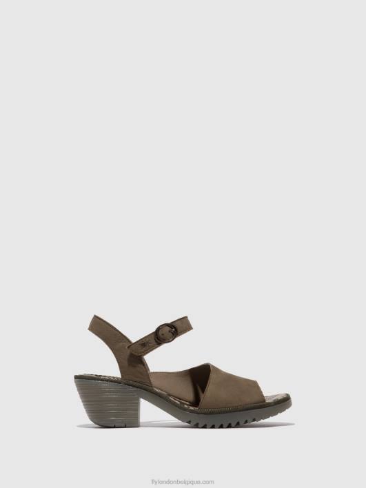 sandales à bride arrière wely439 Fly London femmes kaki 0FBB443