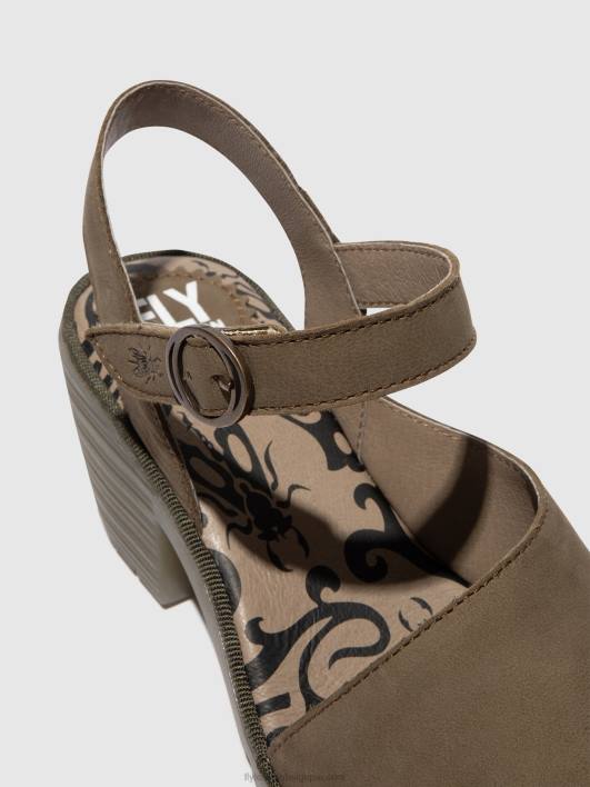 sandales à bride arrière wely439 Fly London femmes kaki 0FBB443