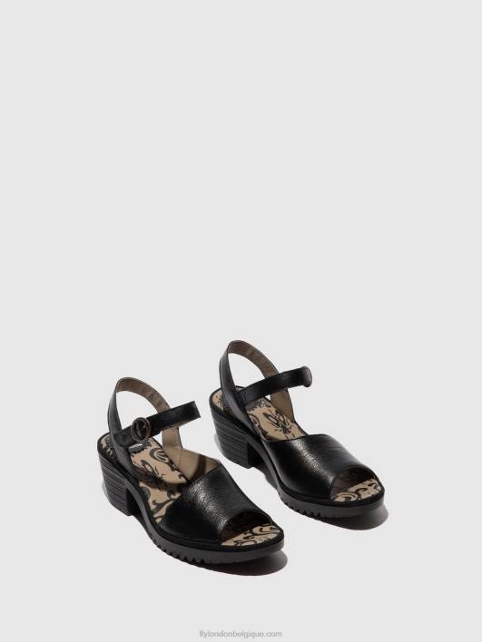 sandales à bride arrière wely439 Fly London femmes noir 0FBB453