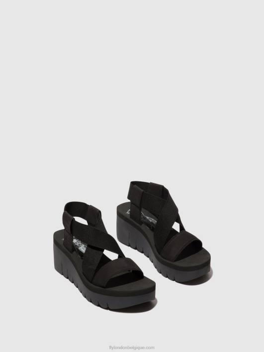 sandales à bride arrière yabi922 Fly London femmes noir 0FBB445
