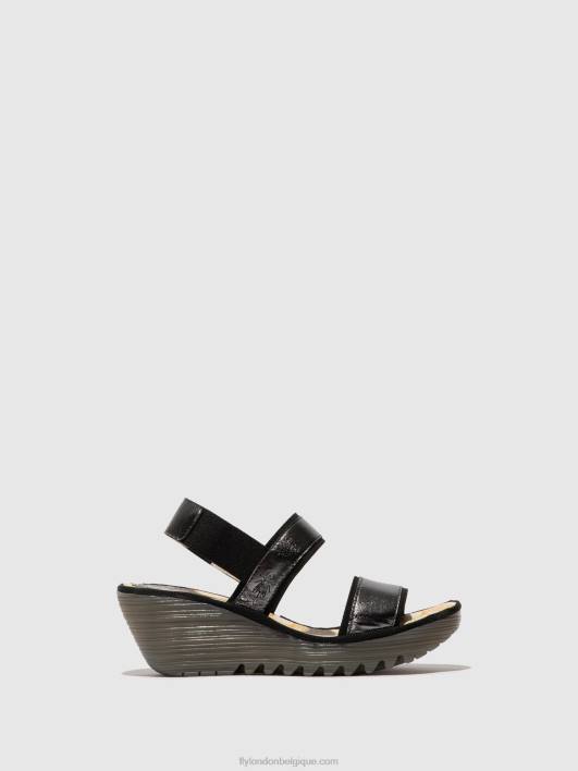 sandales à bride arrière yaco416 Fly London femmes graphite 0FBB441