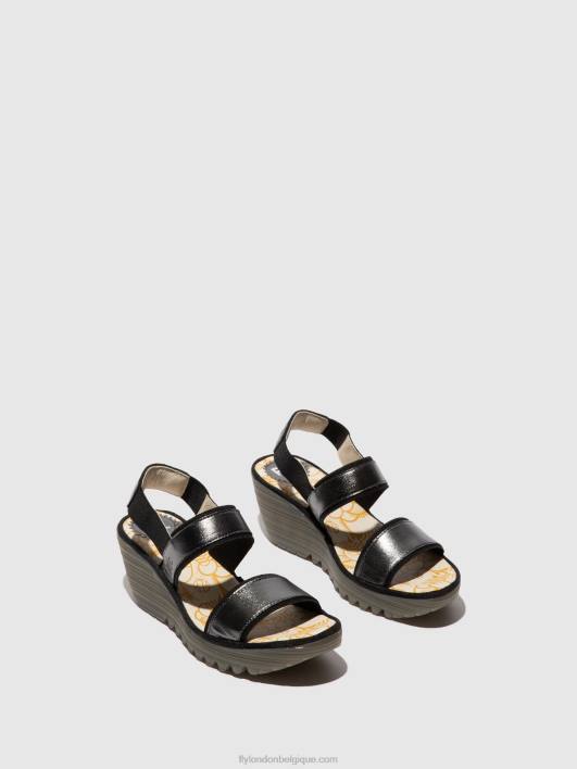 sandales à bride arrière yaco416 Fly London femmes graphite 0FBB441