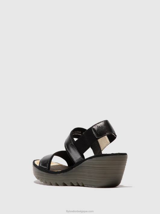 sandales à bride arrière yaco416 Fly London femmes graphite 0FBB441