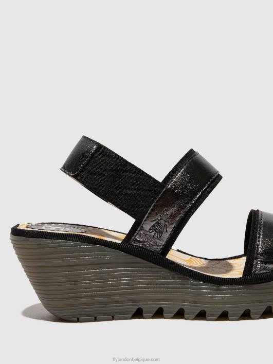 sandales à bride arrière yaco416 Fly London femmes graphite 0FBB441