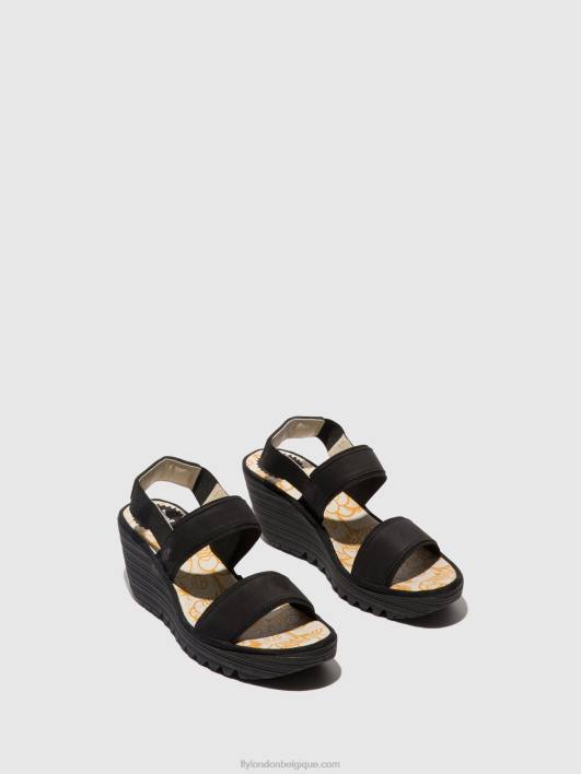 sandales à bride arrière yaco416 Fly London femmes noir 0FBB437