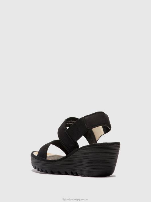 sandales à bride arrière yaco416 Fly London femmes noir 0FBB437