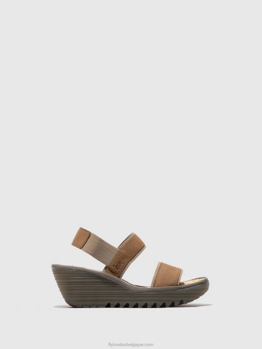 sandales à bride arrière yaco416 Fly London femmes sable 0FBB431