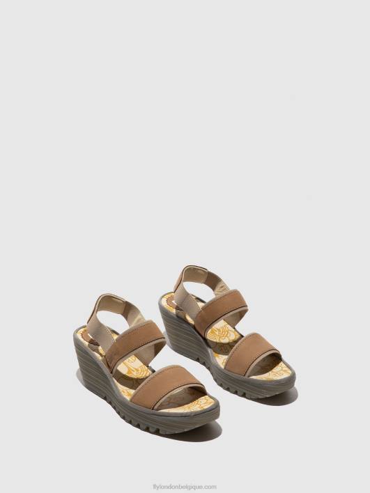 sandales à bride arrière yaco416 Fly London femmes sable 0FBB431
