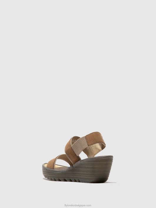 sandales à bride arrière yaco416 Fly London femmes sable 0FBB431