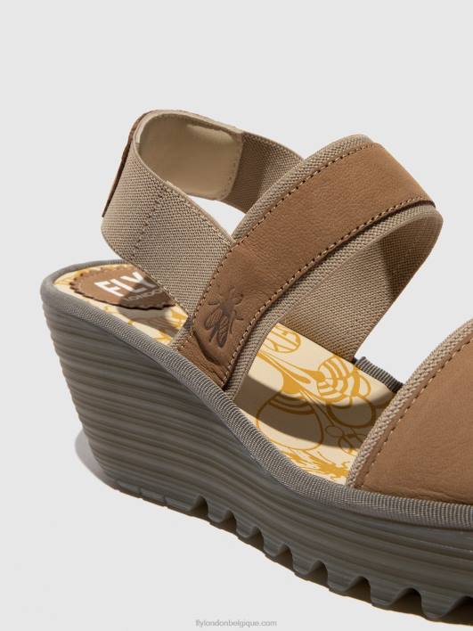 sandales à bride arrière yaco416 Fly London femmes sable 0FBB431