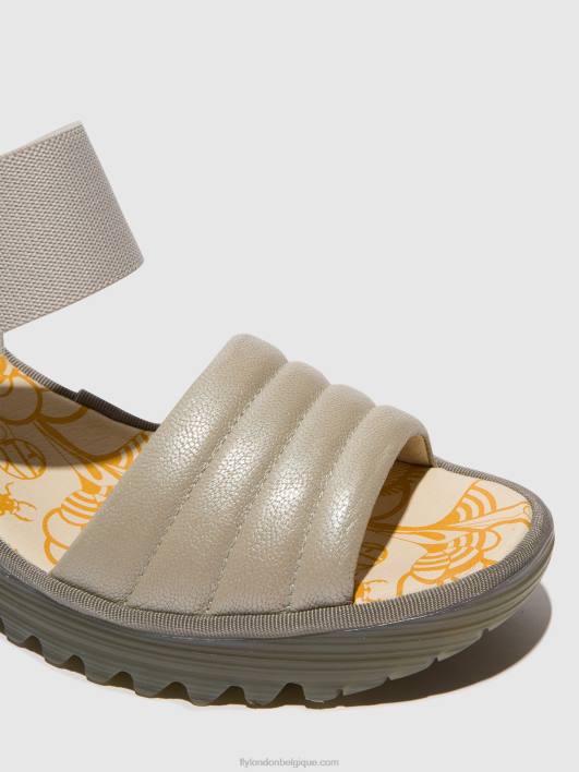 sandales à bride arrière yiko414 Fly London femmes argent/blanc cassé 0FBB435