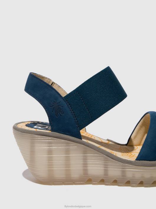 sandales à bride arrière yiko414 Fly London femmes bleu 0FBB433