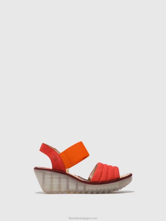 sandales à bride arrière yiko414 Fly London femmes diable rouge 0FBB434