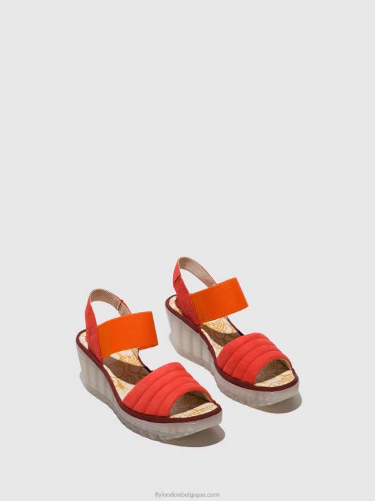 sandales à bride arrière yiko414 Fly London femmes diable rouge 0FBB434