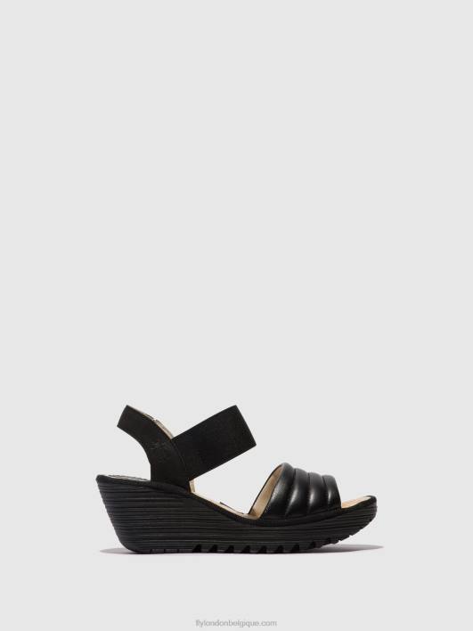 sandales à bride arrière yiko414 Fly London femmes noir 0FBB432