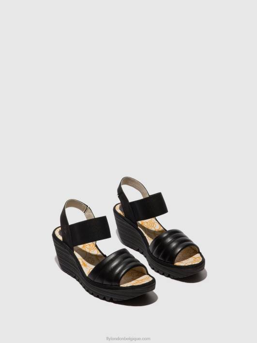sandales à bride arrière yiko414 Fly London femmes noir 0FBB432