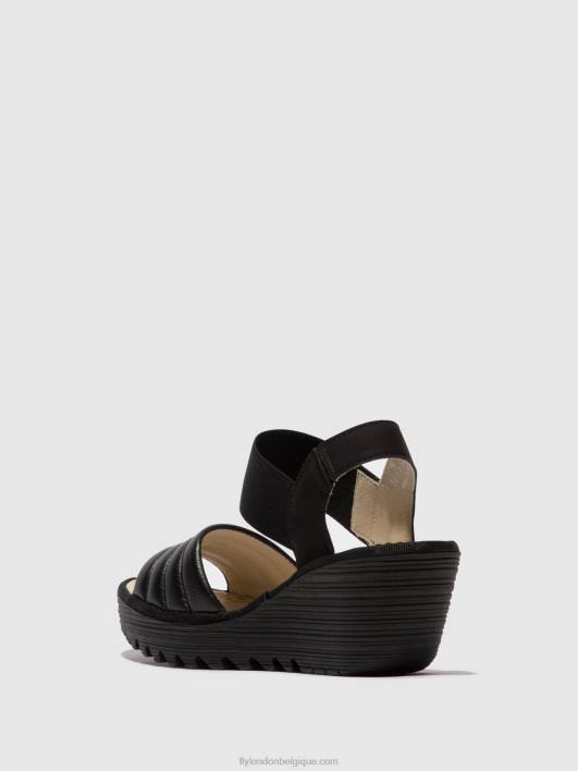 sandales à bride arrière yiko414 Fly London femmes noir 0FBB432