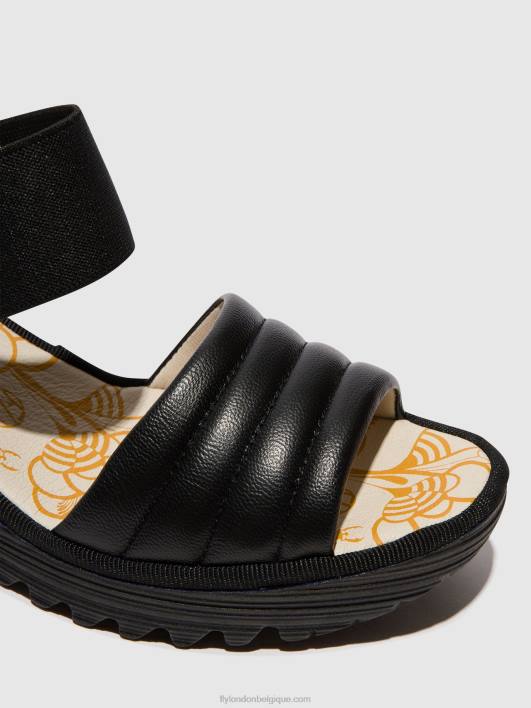 sandales à bride arrière yiko414 Fly London femmes noir 0FBB432