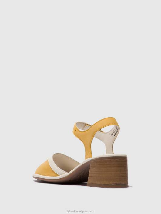 sandales à bride cheville lear374 Fly London femmes bourdon/blanc cassé 0FBB568