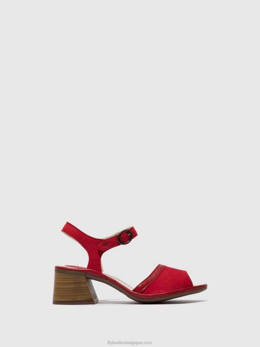 sandales à bride cheville lear374 Fly London femmes rouge à lèvres rouge 0FBB570