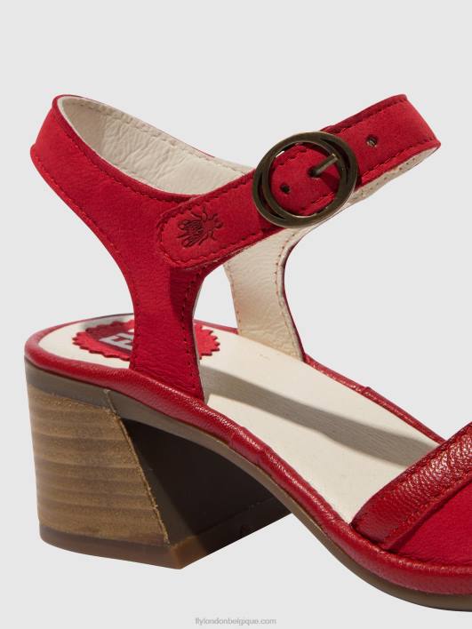 sandales à bride cheville lear374 Fly London femmes rouge à lèvres rouge 0FBB570