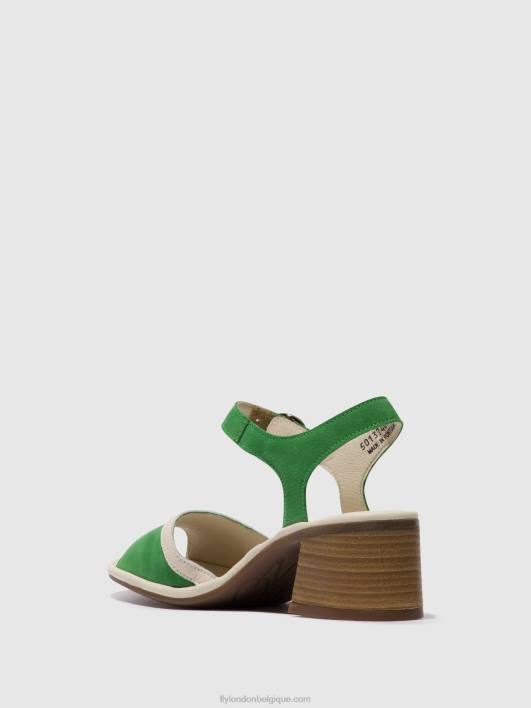 sandales à bride cheville lear374 Fly London femmes vert clair/blanc cassé 0FBB569